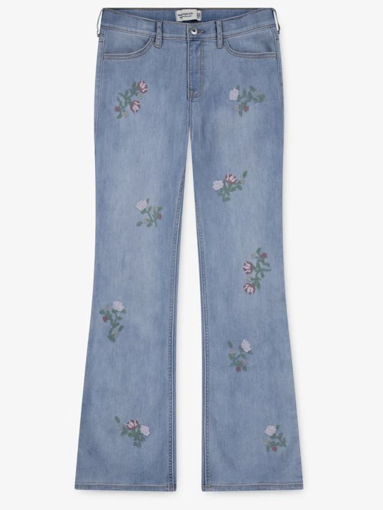 Zdjęcie produktu Jeansy Bootcut Abercrombie & Fitch jasnoniebieski melanż