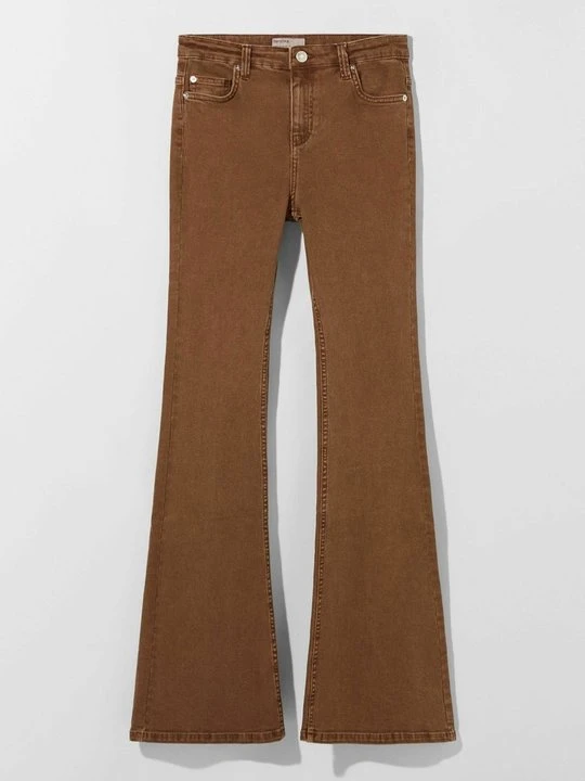 Zdjęcie produktu Jeansy Bootcut Bershka brązowy