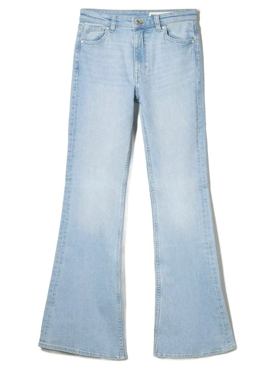 Zdjęcie produktu Jeansy Bootcut Bershka jasnoniebieski