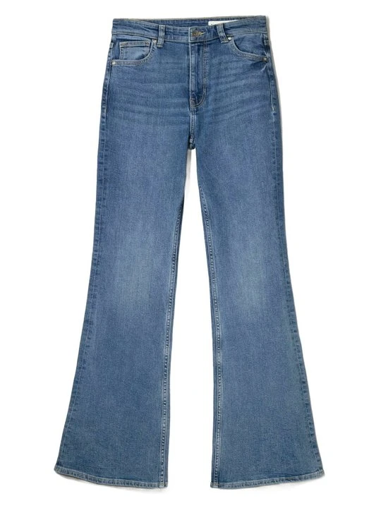Zdjęcie produktu Jeansy Bootcut Bershka jasnoniebieski denim