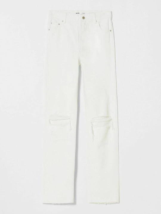 Zdjęcie produktu Jeansy Bootcut Bershka biały