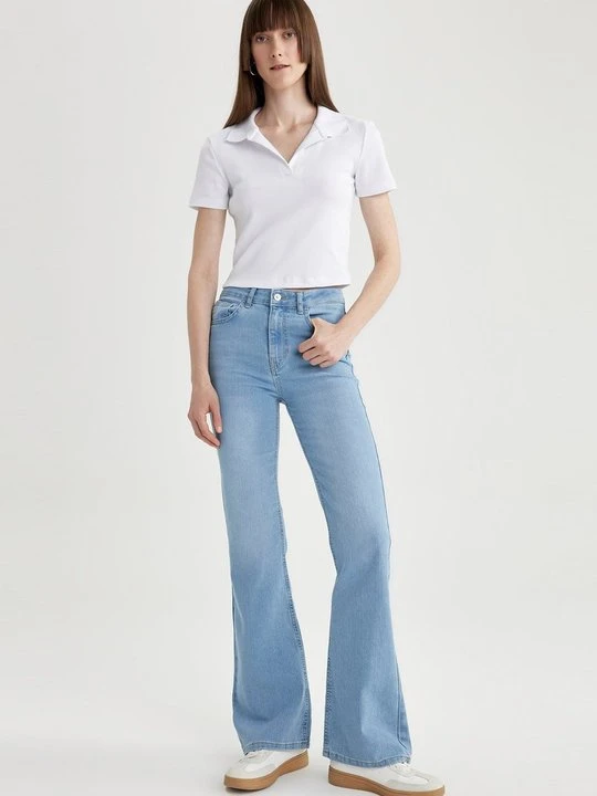 Zdjęcie produktu Jeansy Bootcut DeFacto jasnoniebieski