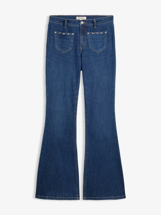 Zdjęcie produktu Jeansy Bootcut, średni stan BonPrix niebieski