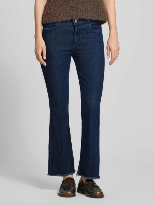 Zdjęcie produktu Jeansy bootcut z frędzlami Model 'SHAKIRA' BRAX Ciemnoniebieski