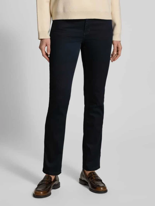 Zdjęcie produktu Jeansy Bootcut z kontrastowymi przeszyciami model 'CICI' Angels Granatowy