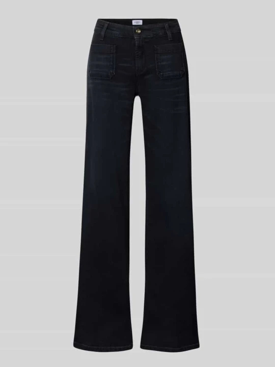 Zdjęcie produktu Jeansy Bootcut z mieszanka bawełny i modalu model 'AMARA' CAMBIO Czarny