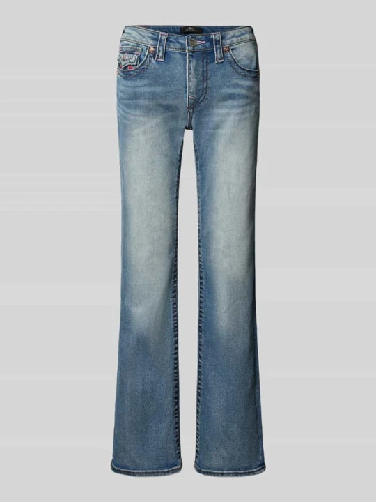 Zdjęcie produktu Jeansy Bootcut z mieszanka bawełny model 'BECCA' True Religion Jasnoniebieski