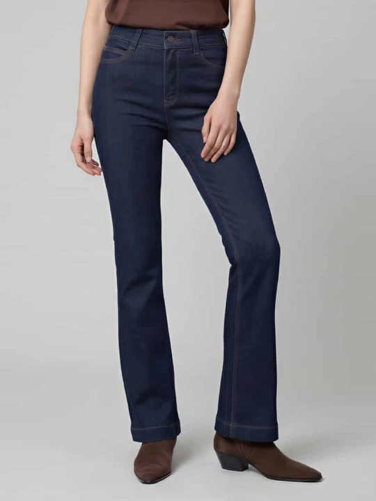 Zdjęcie produktu Jeansy Bootcut z mieszanka bawełny model 'DREAM BOOT' MAC Granatowy