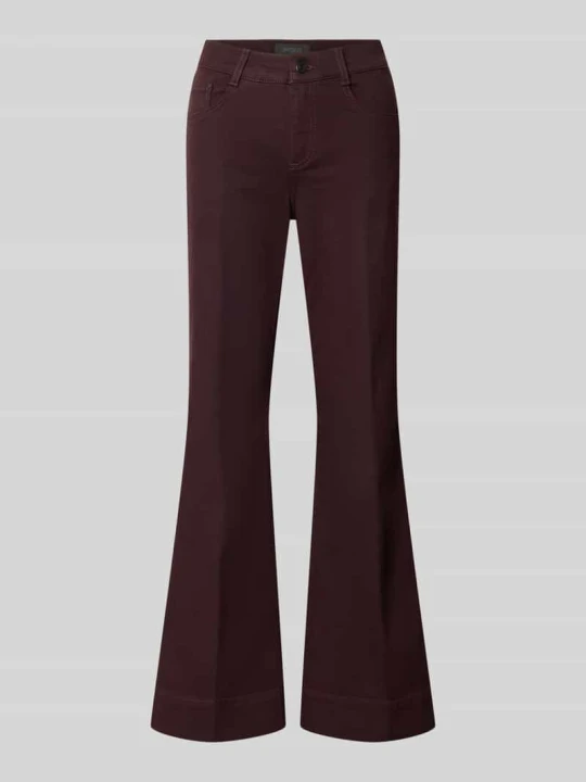 Zdjęcie produktu Jeansy Bootcut z mieszanka bawełny model 'Luna' Angels Bordowy