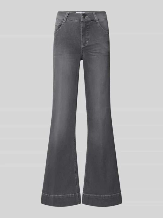 Zdjęcie produktu Jeansy Bootcut z mieszanka bawełny model 'Luna' Angels Jasnoszary