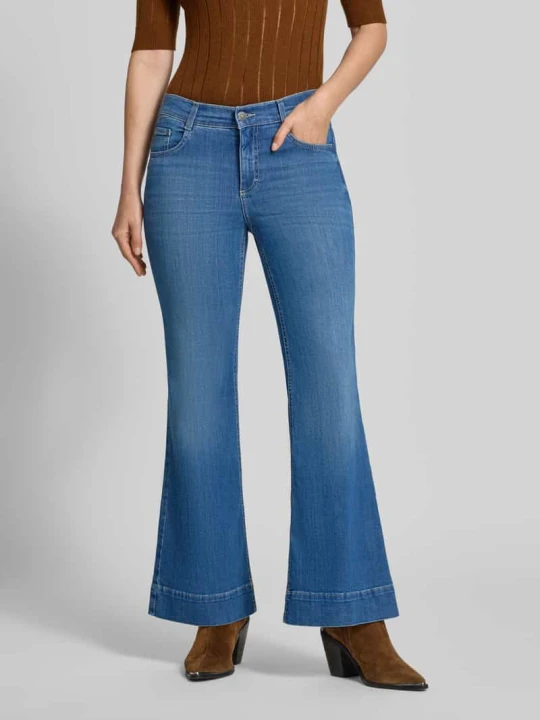Zdjęcie produktu Jeansy Bootcut z mieszanka bawełny model 'Luna' Angels Niebieski