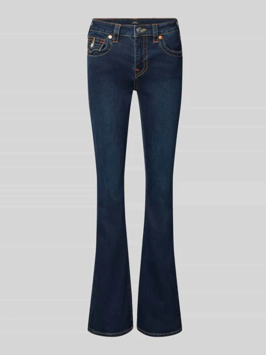 Zdjęcie produktu Jeansy Bootcut z mieszanki bawełny model 'BECCA' True Religion Ciemnoniebieski