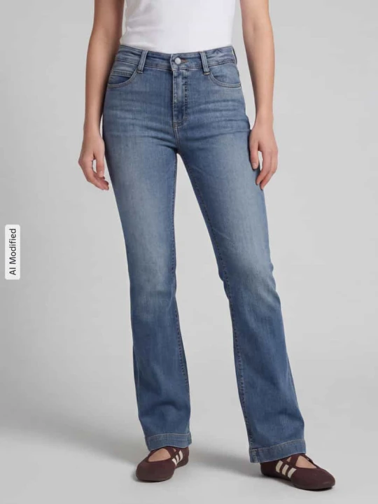 Zdjęcie produktu Jeansy Bootcut z mieszanki bawełny model 'DREAM BOOT' MAC Niebieski