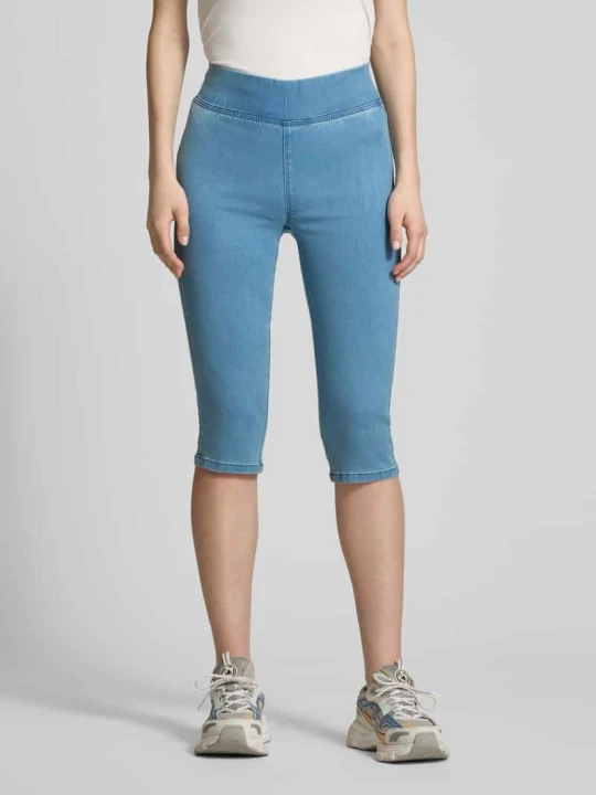 Zdjęcie produktu Jeansy capri z mieszanki bawełny model ‘ROYAL’ Noisy May Jasnoniebieski