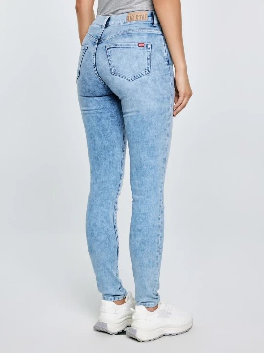 Zdjęcie produktu jeansy damskie skinny marmurkowe jasnoniebieskie adela 138 Big Star