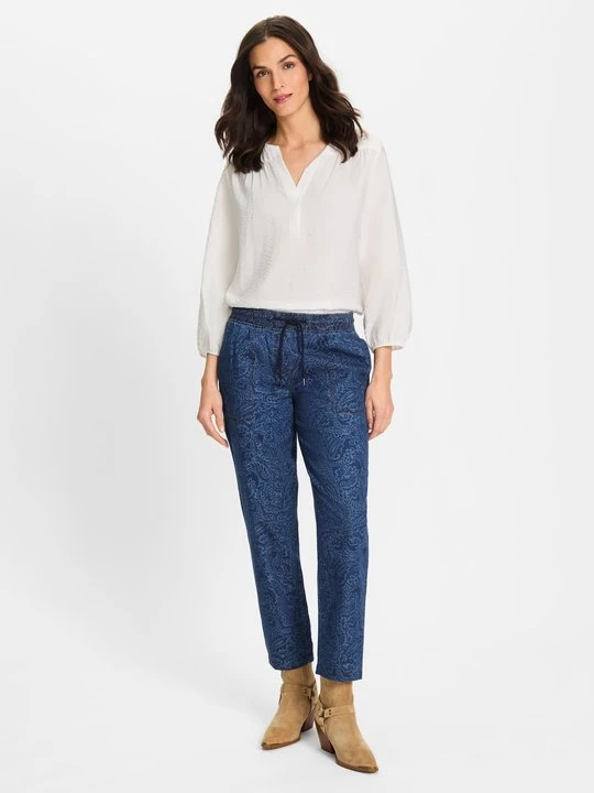 Zdjęcie produktu Jeansy damskie Lisa Straight ze wzorem paisley - Designer Choice Olsen