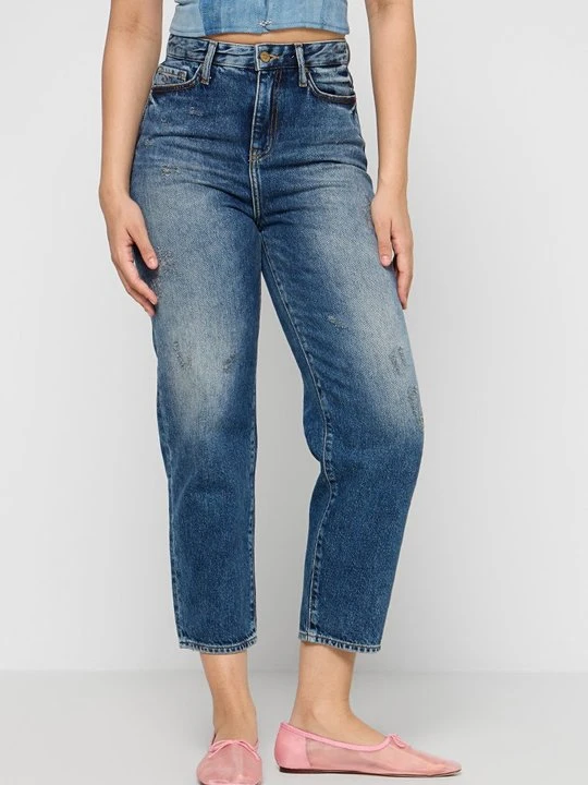 Zdjęcie produktu Jeansy damskie mom fit Armani Exchange niebieski