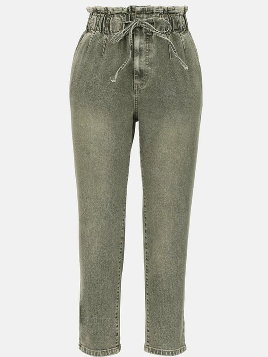 Zdjęcie produktu Jeansy damskie mom fit Even&Odd khaki