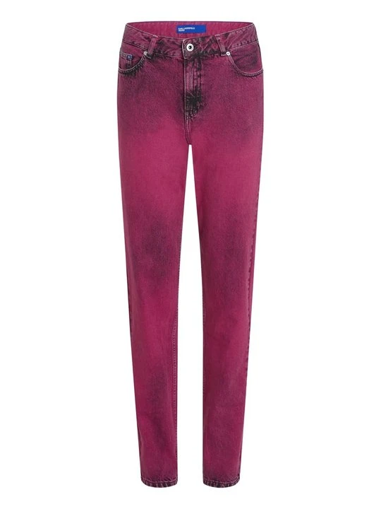 Zdjęcie produktu Jeansy damskie mom fit KARL LAGERFELD jasnoróżowy