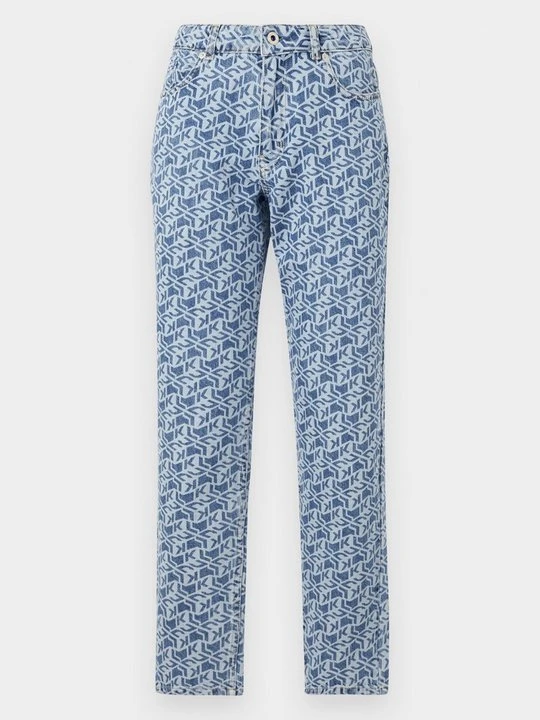 Zdjęcie produktu Jeansy damskie mom fit KARL LAGERFELD niebieski denim