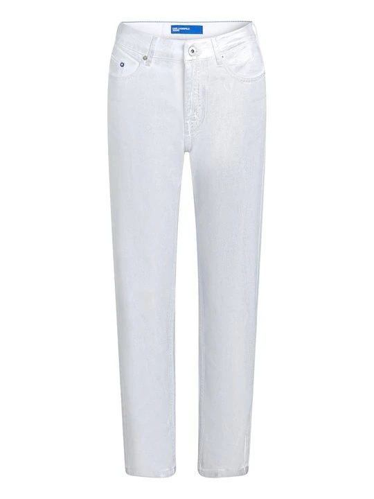 Zdjęcie produktu Jeansy damskie mom fit KARL LAGERFELD srebrny