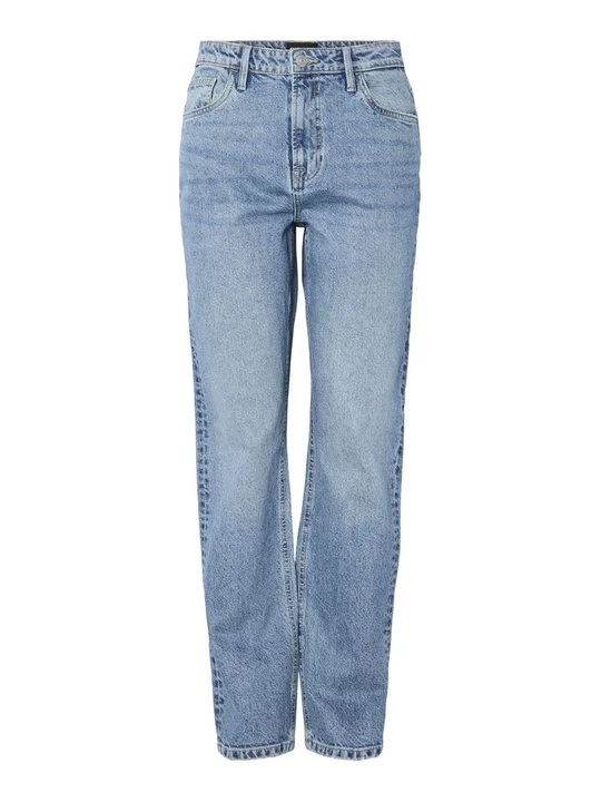 Zdjęcie produktu Jeansy damskie mom fit Pieces niebieski denim