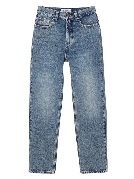 Zdjęcie produktu Jeansy damskie mom fit PULL&BEAR niebieski
