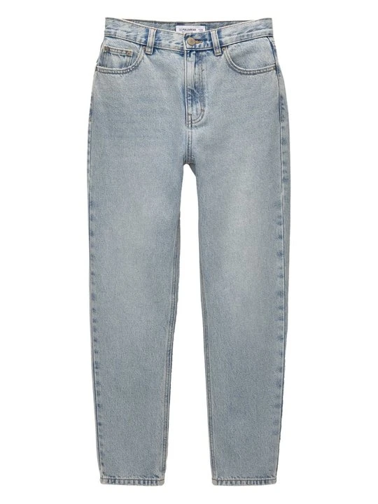 Zdjęcie produktu Jeansy damskie mom fit PULL&BEAR ciemnoniebieski