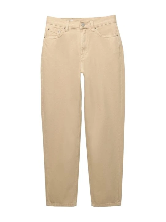 Zdjęcie produktu Jeansy damskie mom fit PULL&BEAR piaskowy