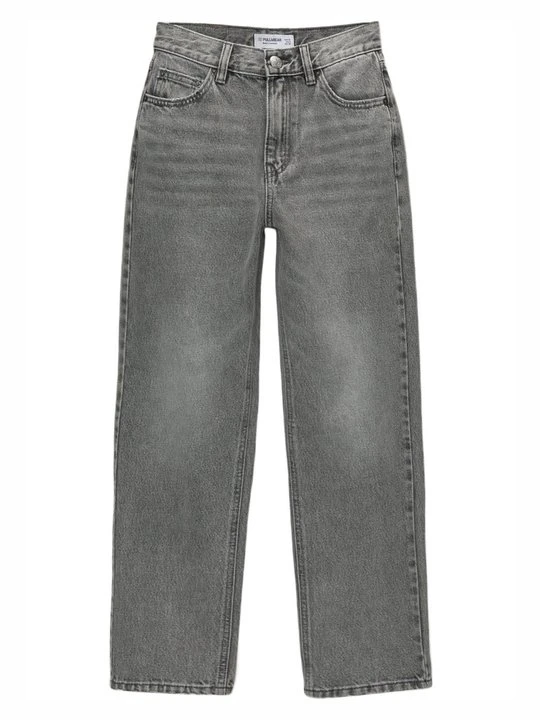 Zdjęcie produktu Jeansy damskie mom fit PULL&BEAR ciemnoszary