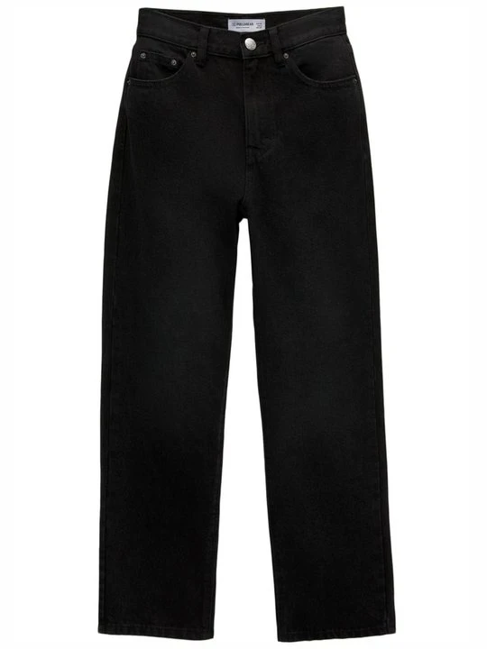 Zdjęcie produktu Jeansy damskie mom fit PULL&BEAR czarny