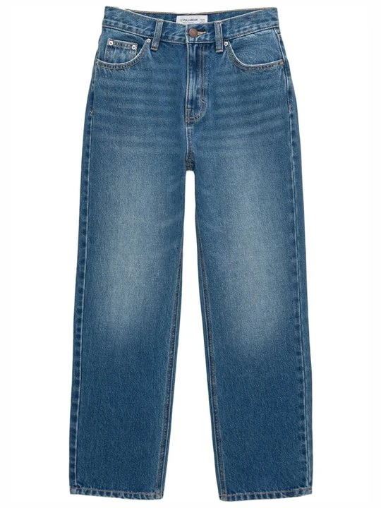 Zdjęcie produktu Jeansy damskie mom fit PULL&BEAR ciemnoniebieski