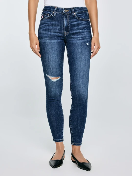 Zdjęcie produktu jeansy damskie push up z wysokim stanem niebieskie melinda high waist 521 Big Star GRANATOWY