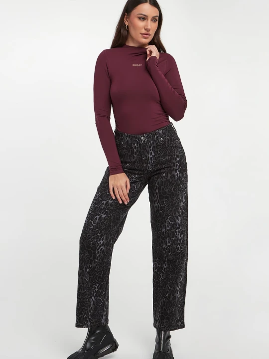 Zdjęcie produktu Jeansy damskie w panterkę DKNY JEANS