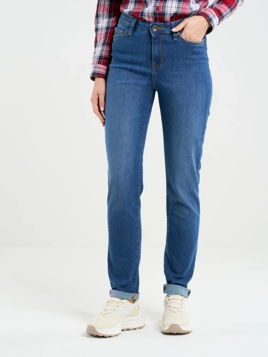 Zdjęcie produktu jeansy damskie z wysokim stanem niebieskie katrina high waist 344 Big Star