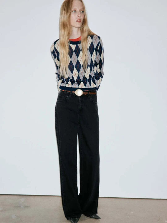 Zdjęcie produktu Jeansy Danila wide leg z wysokim stanem black denim - Kobieta - MANGO