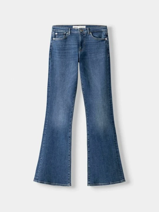 Zdjęcie produktu Jeansy Dzwony Bershka ciemnoniebieski