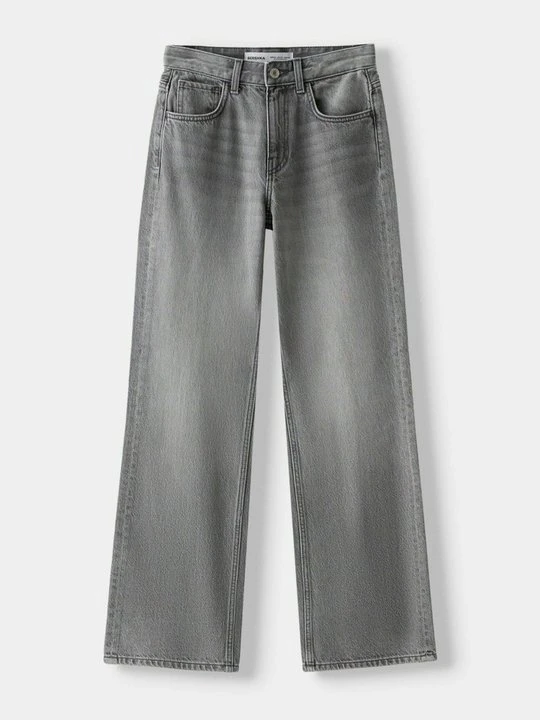 Zdjęcie produktu Jeansy Dzwony Bershka ciemnoszary melanż