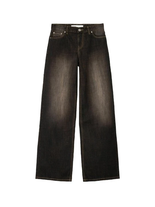 Zdjęcie produktu Jeansy Dzwony Bershka ciemnobrązowy
