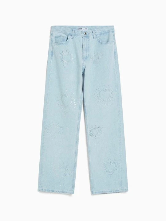 Zdjęcie produktu Jeansy Dzwony Bershka jasnoniebieski