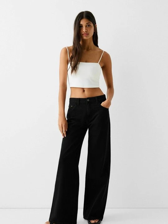 Zdjęcie produktu Jeansy Dzwony Bershka czarny