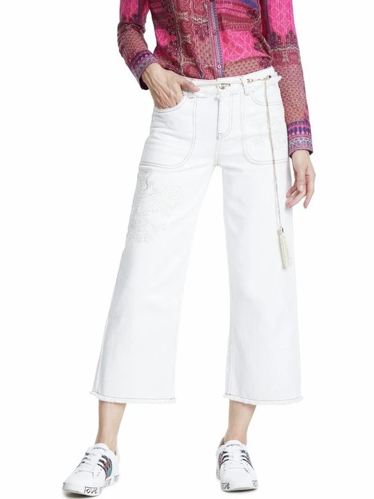 Zdjęcie produktu Jeansy Dzwony Desigual biały