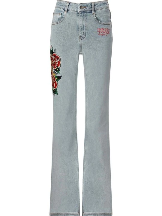 Zdjęcie produktu Jeansy Dzwony Ed Hardy niebieski
