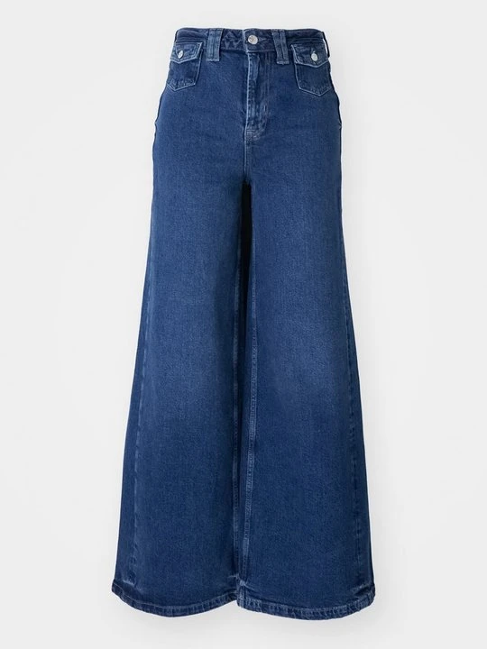 Zdjęcie produktu Jeansy Dzwony Free People ciemnoniebieski