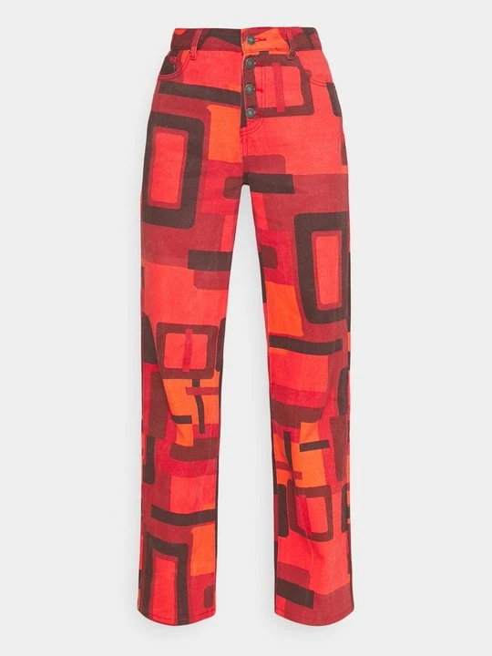 Zdjęcie produktu Jeansy Dzwony Jaded London czerwony