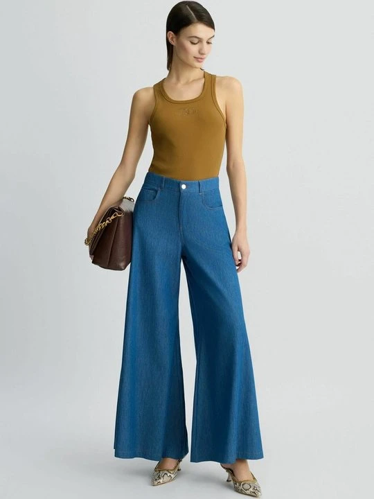 Zdjęcie produktu Jeansy Dzwony Liu Jo niebieski denim