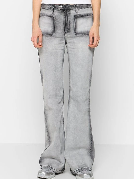 Zdjęcie produktu Jeansy Dzwony Pinko jasnoszary
