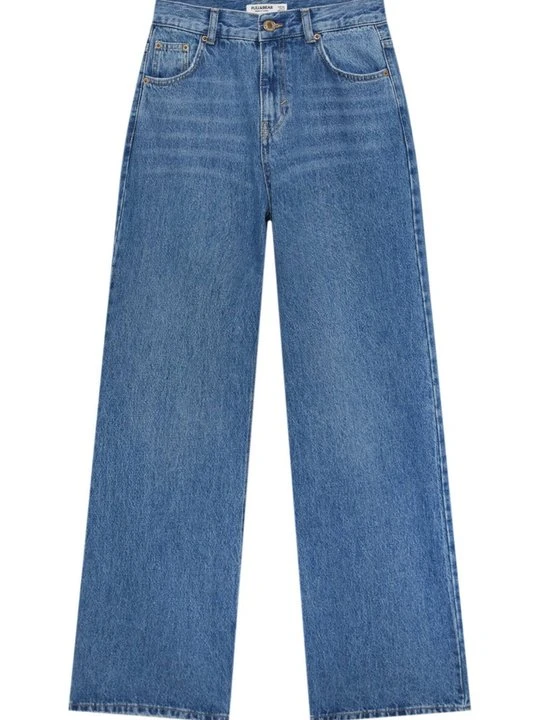 Zdjęcie produktu Jeansy Dzwony PULL&BEAR niebieski denim