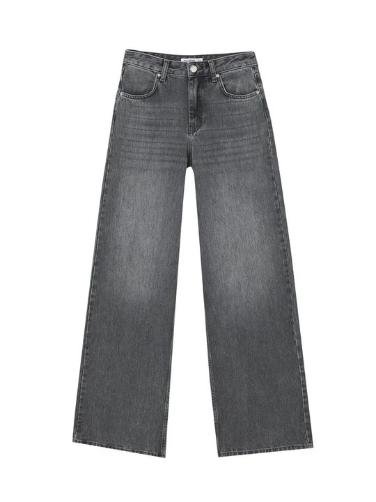 Zdjęcie produktu Jeansy Dzwony PULL&BEAR szary