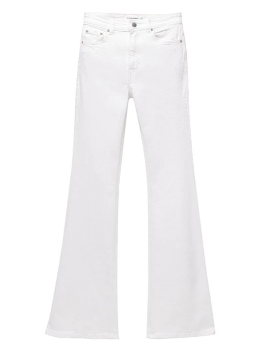 Zdjęcie produktu Jeansy Dzwony PULL&BEAR biały
